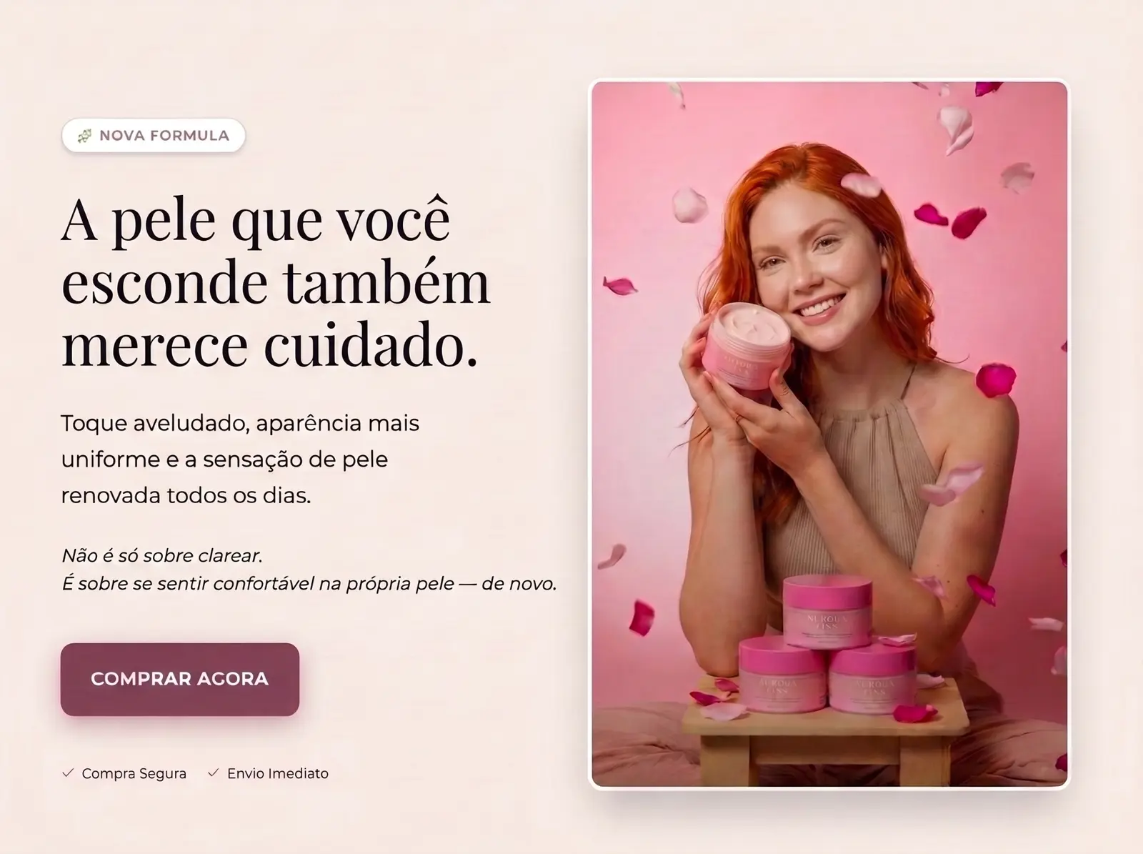 Página inicial do projeto Aurora Pink